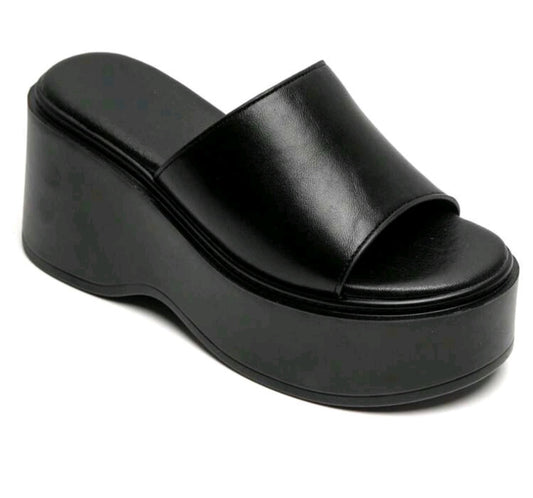 Plateau Sandale Schwarz